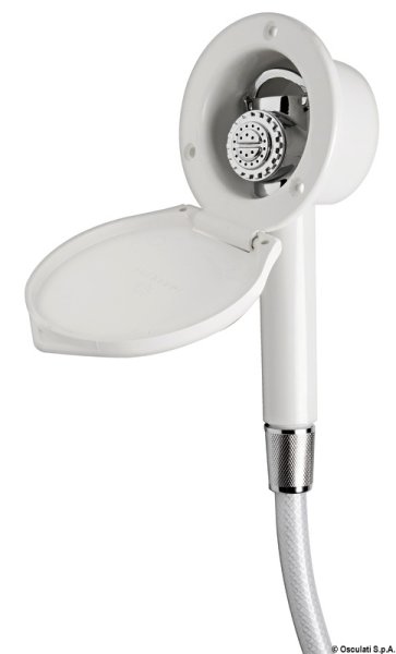 Doccia Elegant bianca tubo PVC 2,5 m a parete - 15.246.03